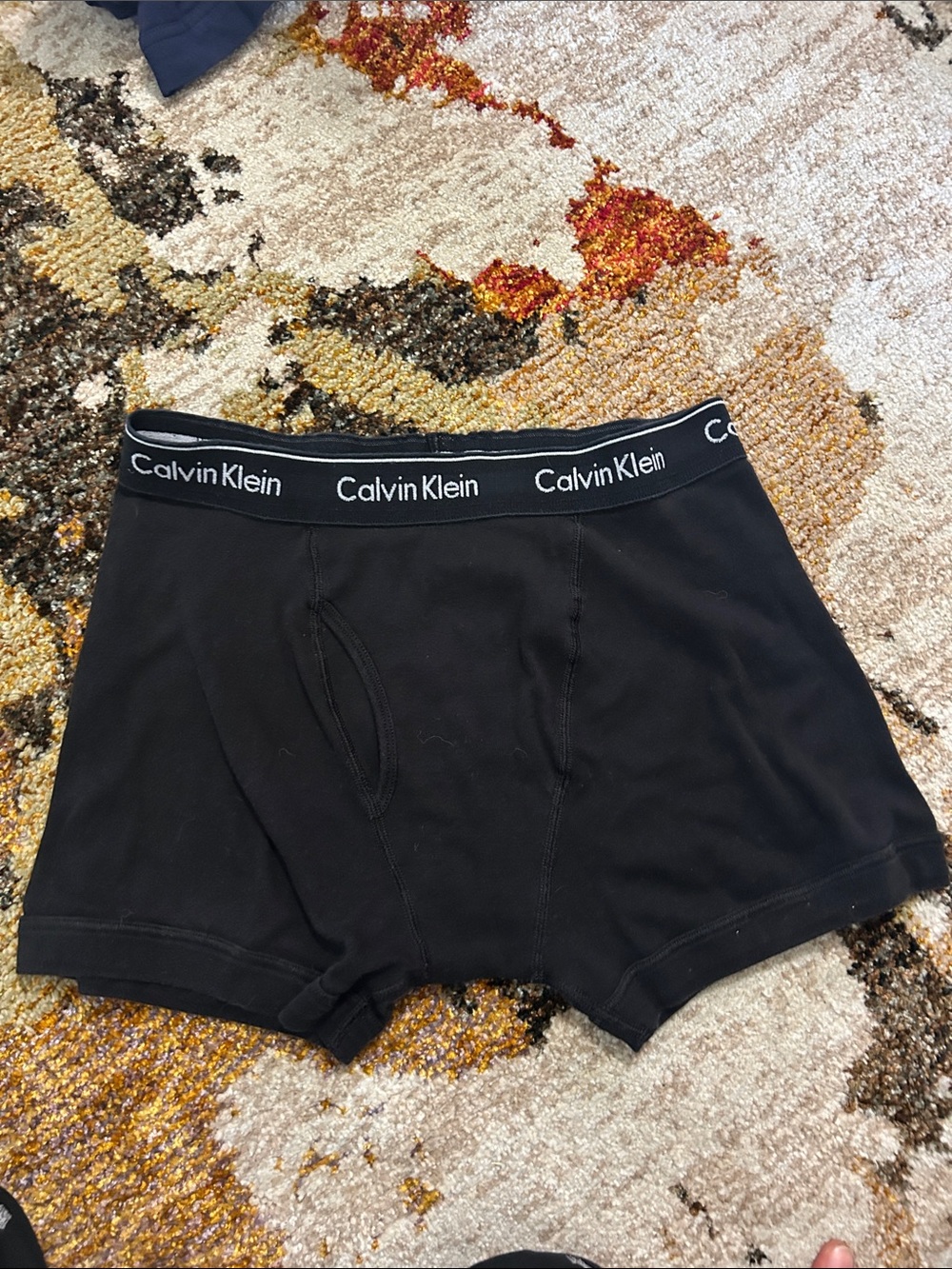 Calvin Klein Men's Black Cotton-Blend Boxer Briefs